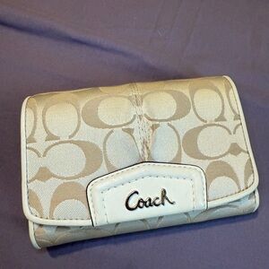 Coach Beige Signature Wallet